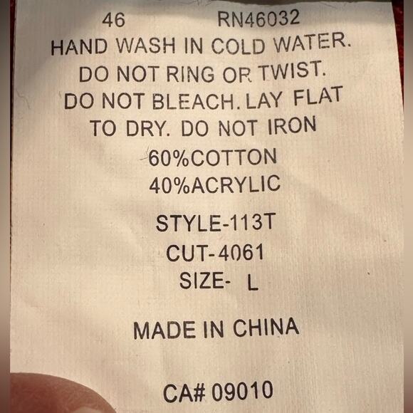 Southern Lady Christmas Angels Zip Front Sweater Vest in Red Cotton Blend Large - Picture 4 of 10